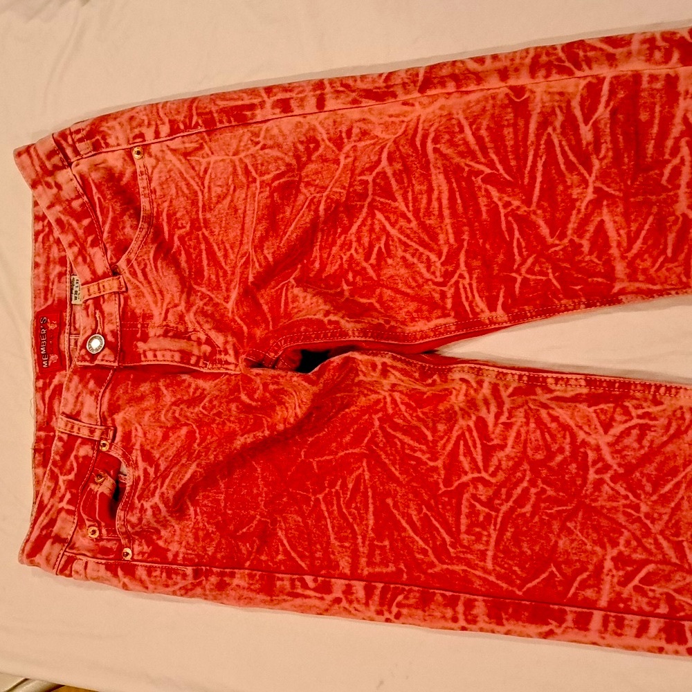 Member's Property, Size 30"x32", Pink, Slim Straight, Denim Jeans